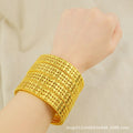 middle eastern gold-plated women's bangle luxury jewelry designer indian bracelet african arabian wedding