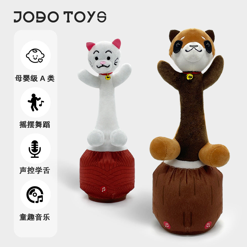 Bestselling husky plush toy - dog hand puppet, desktop ornament, toy performance doll, dancing & sound-enabled plush
