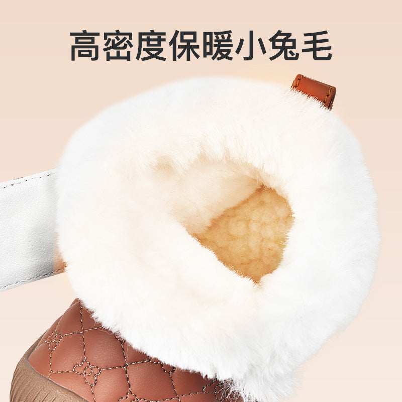 Toddler shoes for boys and girls, autumn/winter, baby cotton shoes, fleece-lined, soft sole, ages 0-1-3 years, warm baby shoes
