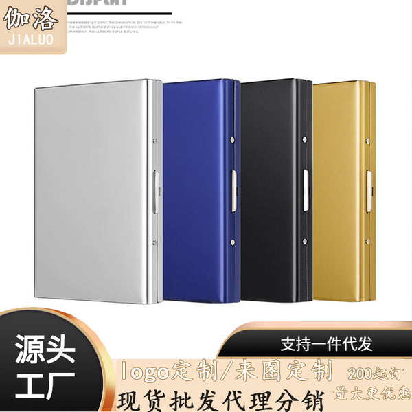 Stainless steel card box business card bag anti-degaussing multi-card position portable compact ultra-thin men's business card box card sleeve card holder