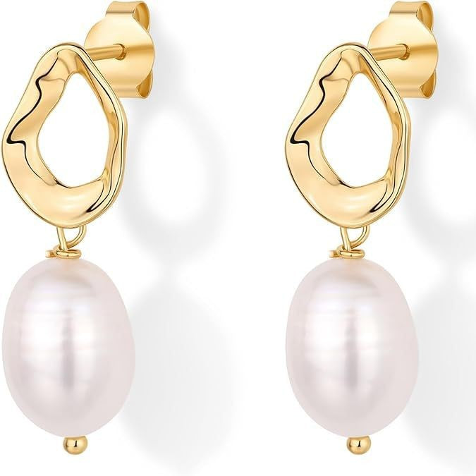 European and american new fashion teardrop earrings, minimalist o-ring pearl hoop earrings, sweet earrings, japanese and korean wholesale, letter design