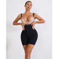 Armless fake crotch body shaping thin zipper buttoned jumpsuit waist and buttocks pad sexyhigh waist tummy control butt lift pants