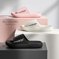 Women's summer 2025 new indoor slippers: cozy, platform, minimalist slides for home, bathroom, and couples