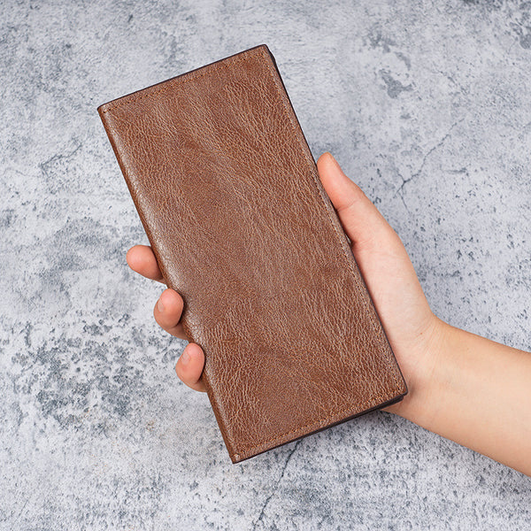Men's Wallet Long Ultra-thin Youth Multi-card Casual Wallet Card Bag Japanese and Korean Chao Students Personalized Retro Wallet