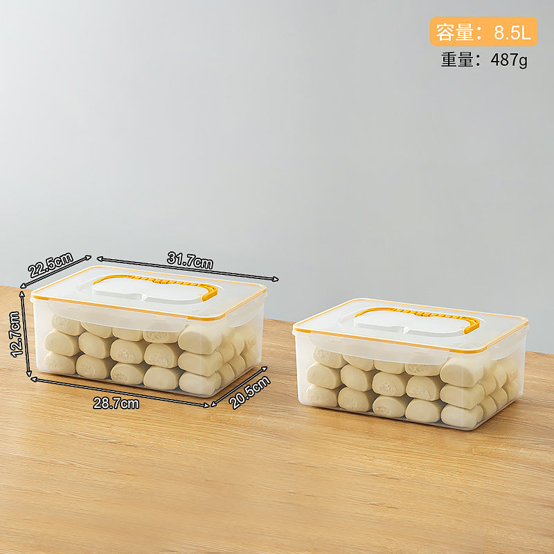Breakfast steamed bread fresh-keeping box bread box refrigerator frozen storage box with lid sealed food grade food storage box