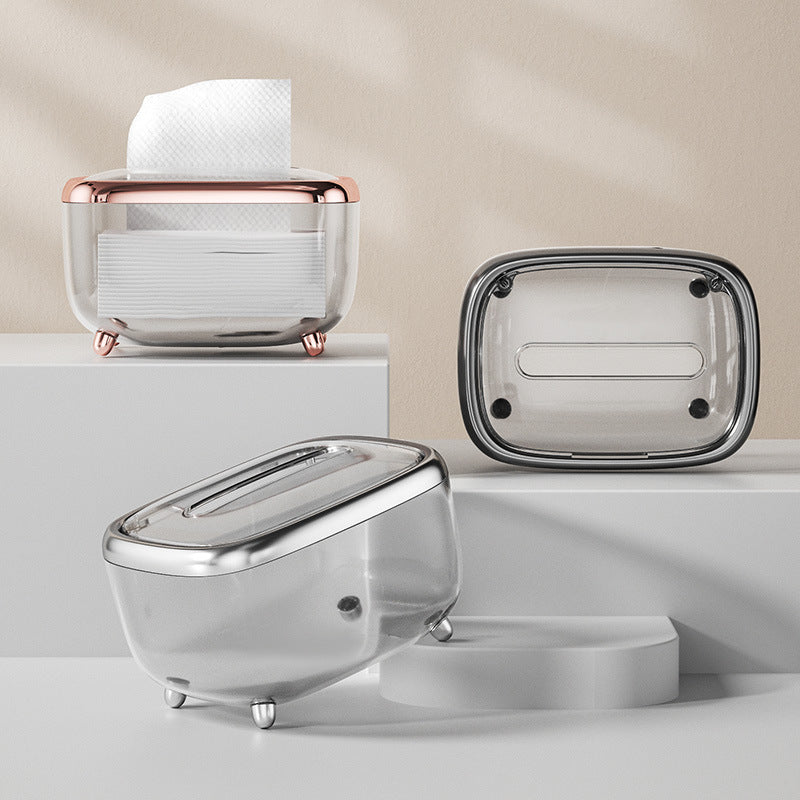Tissue box for home, light luxury, living room, desktop, coffee table, restaurant, bathroom, multi-functional tissue box