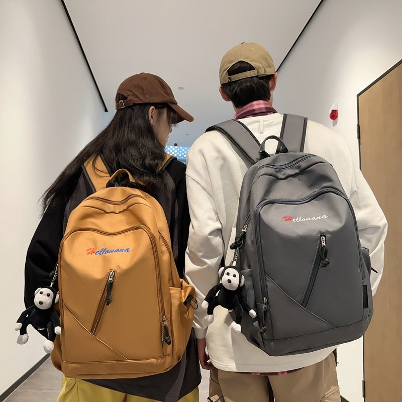 Backpack Men's Travel Backpack Computer Business Trip Junior High School Student College Student School Bag Boys Black Large Capacity