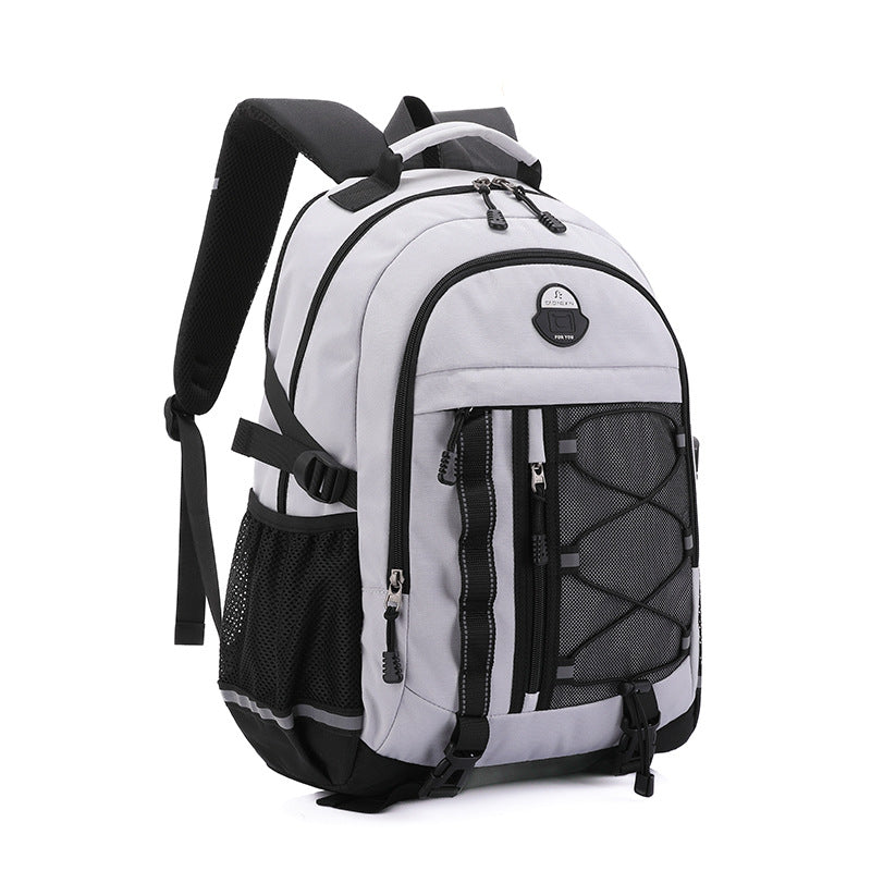 New student schoolbag women's large-capacity schoolbag men's trendy backpack travel leisure backpack travel lightweight