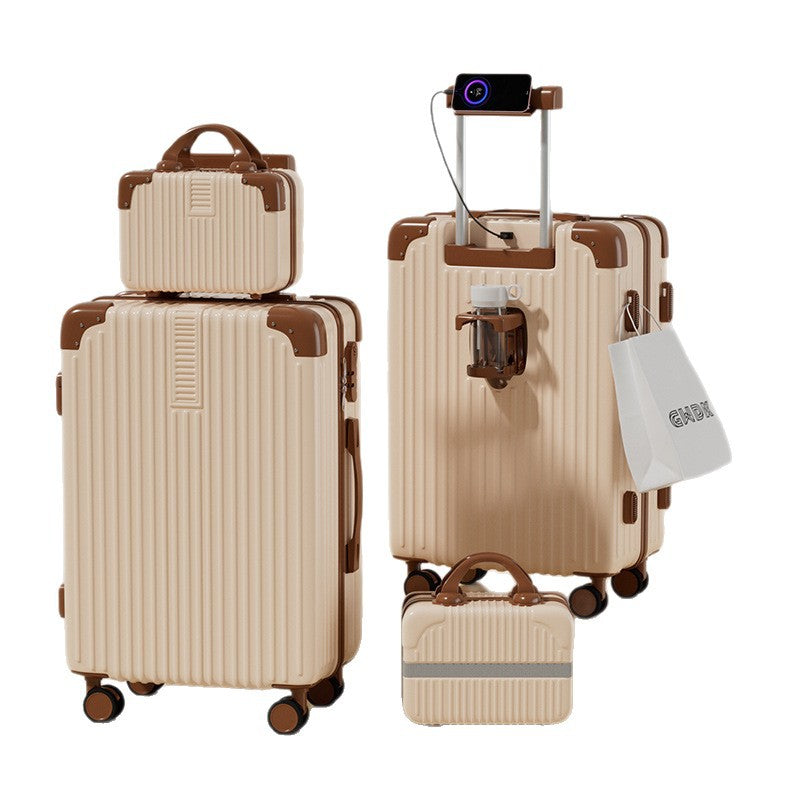 New multi-functional child and mother suitcase, large-capacity men's and women's trolley case, universal wheel password case, suitcase 20 inches