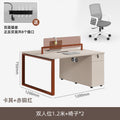 Thickened steel frame office desk and chair combination four-person double 2-person 4-person desk casual modern office electric thickened
