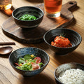 Japanese-style retro ceramic rice bowl - underglaze decoration, high-value design - suitable for restaurants, hotels, home use, and business settings - also ideal as a ceramic dessert bowl