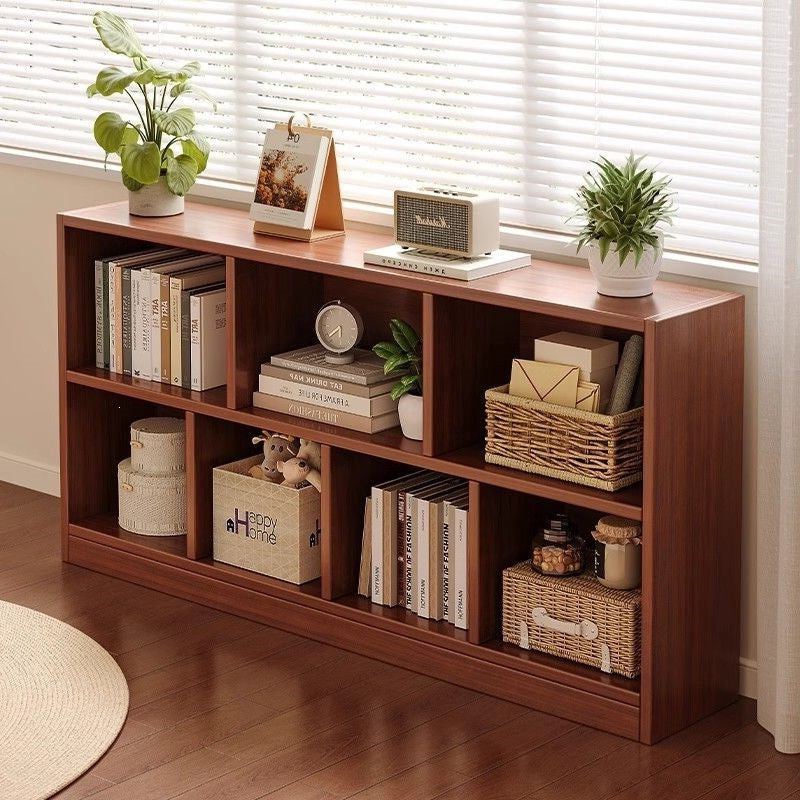 Bookshelf storage rack simple floor-standing wall-mounted storage cabinet rental house multi-layer living room for home bedroom small bookcase