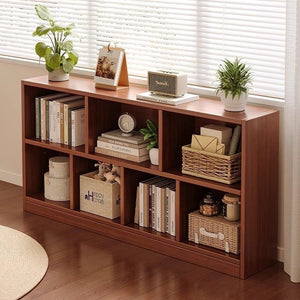 Bookshelf storage rack simple floor-standing wall-mounted storage cabinet rental house multi-layer living room for home bedroom small bookcase