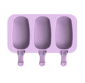 Factory direct, ready-to-ship: diy cartoon ice pop molds - new 3-cavity silicone ice cream molds with lids