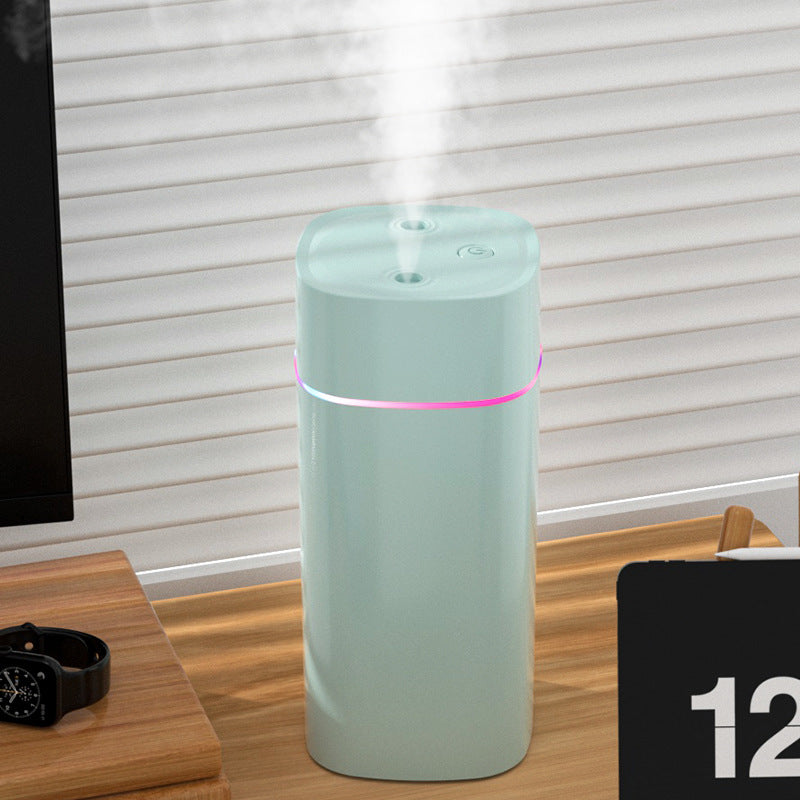 Dual nozzle 600ml humidifier - car & home mini humidifier with high mist output, air purifier, wholesale gift, hydrating mist