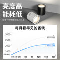 Led surface mounted downlight, anti-glare, round, external, punch-free, no-drill installation, ceiling-mounted, all-aluminum
