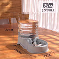 Cat automatic water fountain - silent design, plug-free, glass pet stainless steel water dispenser