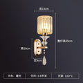 Minimalist modern luxury crystal wall sconce - bedroom bedside lamp, wall light for stairwells, hallways, living room accent wall, led lighting fixture
