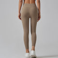 High-waisted, barely-there yoga pants for women. seamless, quick-drying, compression leggings with pockets, perfect for running, fitness, and sculpting your figure. brushed fabric for extra comfort. ideal for yoga and other workouts