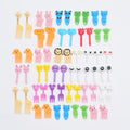 Japanese cartoon fruit picks creative children's food forks cake forks cute animal dessert forks plastic fruit forks