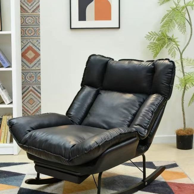 Rocking chair recliner - adult size, fully reclining, suitable for lounging and sleeping - balcony single seater leisure chair, living room nap sofa, lazy rocking chair - direct from the manufacturer