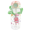 Large capacity cartoon fashion water bottle - premium pop-up lid with straw - portable kids' water bottle - sports student water cup