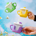 Kids' milk cup, big baby bottle, straw cup, plastic cartoon drinking cup, learning cup, direct drinking cup, milk cup, drop-proof