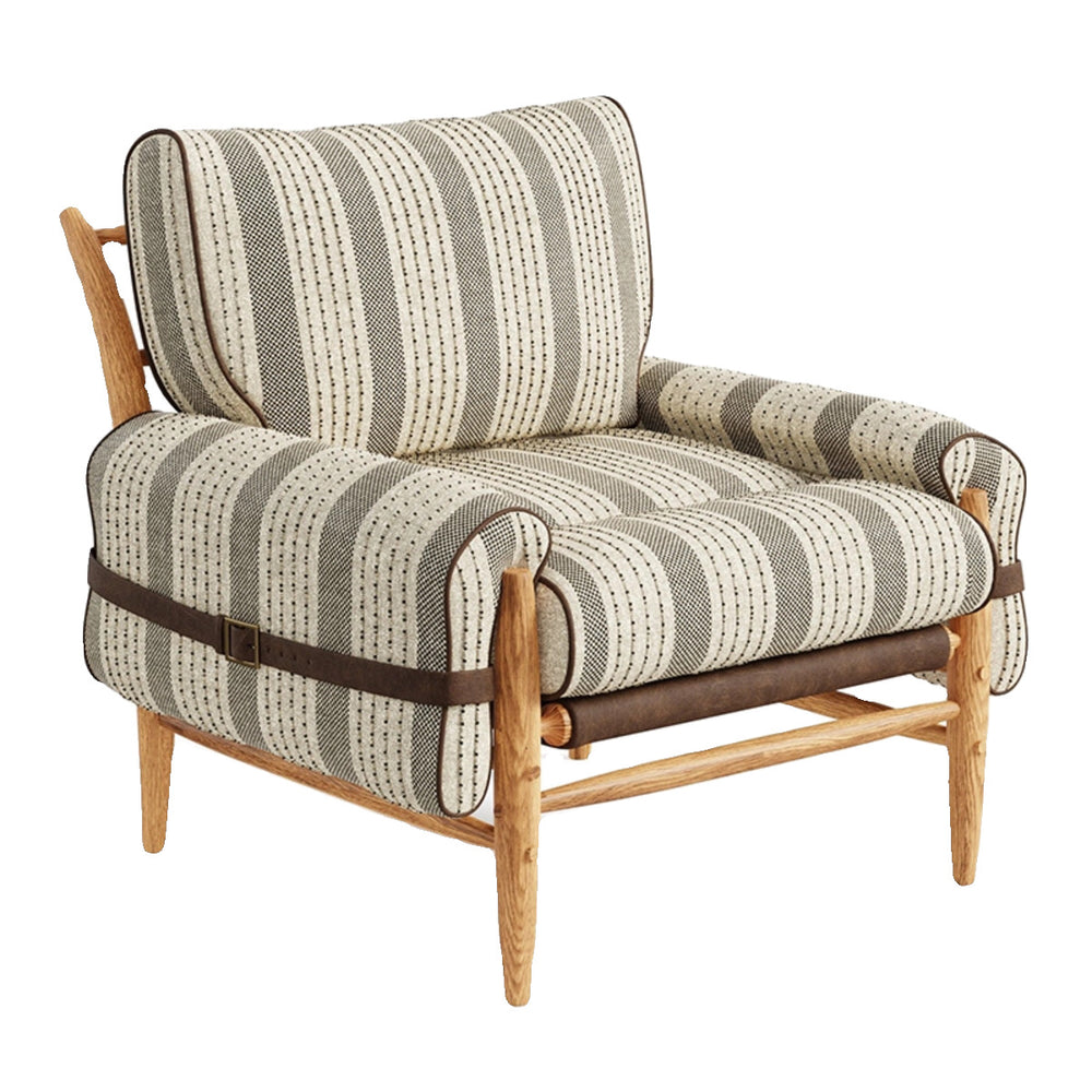 Nordic modern designer single sofa chair for home living room, villa, small apartment - italian style genuine leather leisure chair