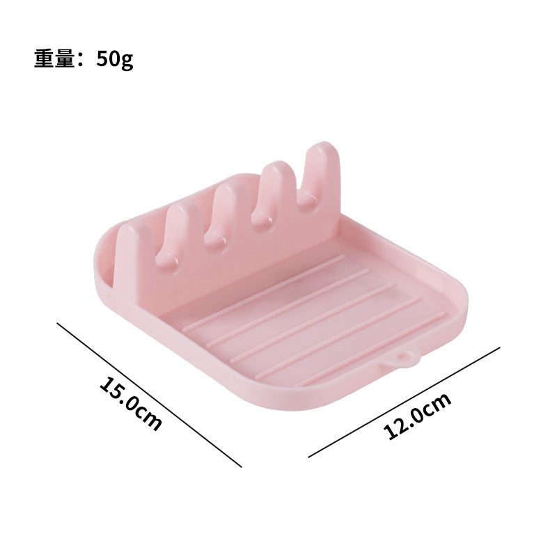 kitchen drain multi-purpose pot lid rack kitchen utensil storage rack ppbottom base for chopsticks shovel spoon rack for home wholesale