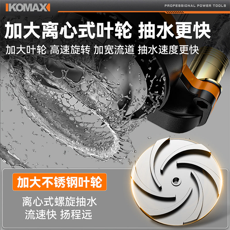 Lithium battery submersible pump - electric, compact, outdoor, home use, fully automatic, high-power irrigation machine, rechargeable water pump for watering vegetables