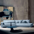 Italian normcore special-shaped corner budapest sofa full matte leather living room casual fabric sofa