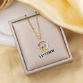 Necklace female simple fashion niche design hot style titanium steel pendant high-end electroplated versatile elegant clavicle chain