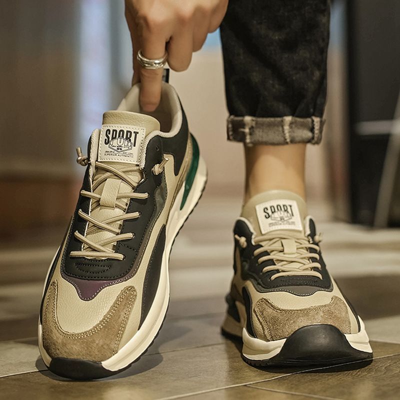 Men's travel shoes - spring 2025 new collection: retro casual running sneakers, versatile winter dad shoes, trendy footwear