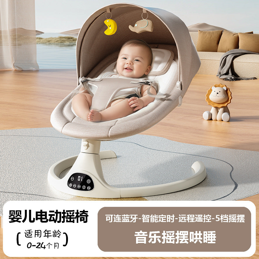 Baby Electric Soothing Cradle Bed Artifact Baby Multifunctional Sitting and Reclining Rocking Chair APP Remote Control