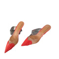 Fashionnew arrivalfrench pointed toe stiletto sandals women's transparent color matching high heels easiest for matchelegant toe cap back empty shoes