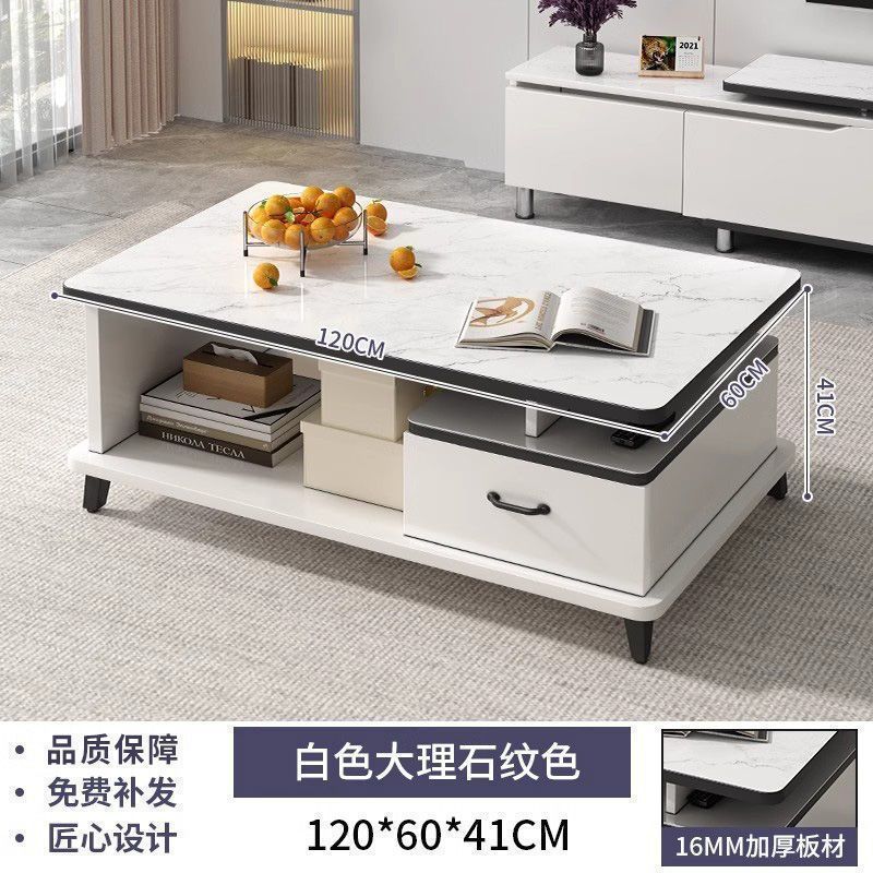 Modern minimalist tv stand for living room, compact home, floor-standing extendable 2025 new style coffee table and tv cabinet combination