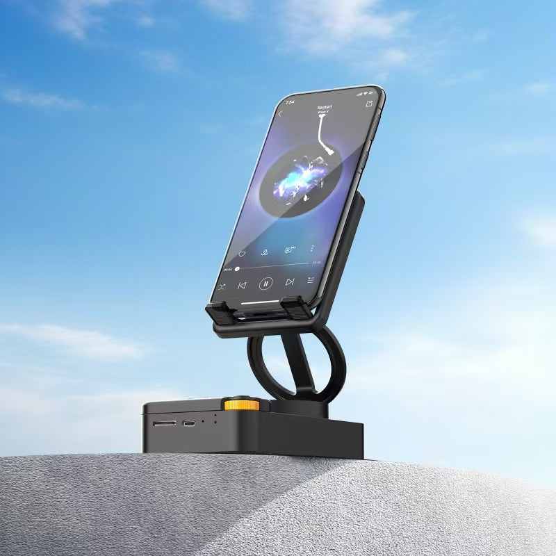 Longweishi dy62 mobile phone holder audio for home smart wireless bluetooth speaker rotate holder five-in-one luminous