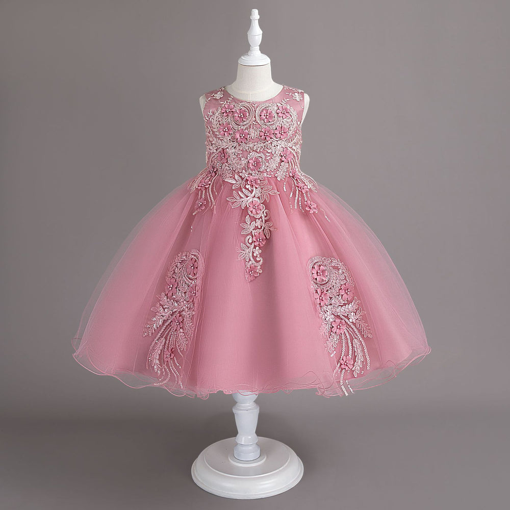 New arrival: children's floral wedding dress - princess style for little girls' birthday parties & events