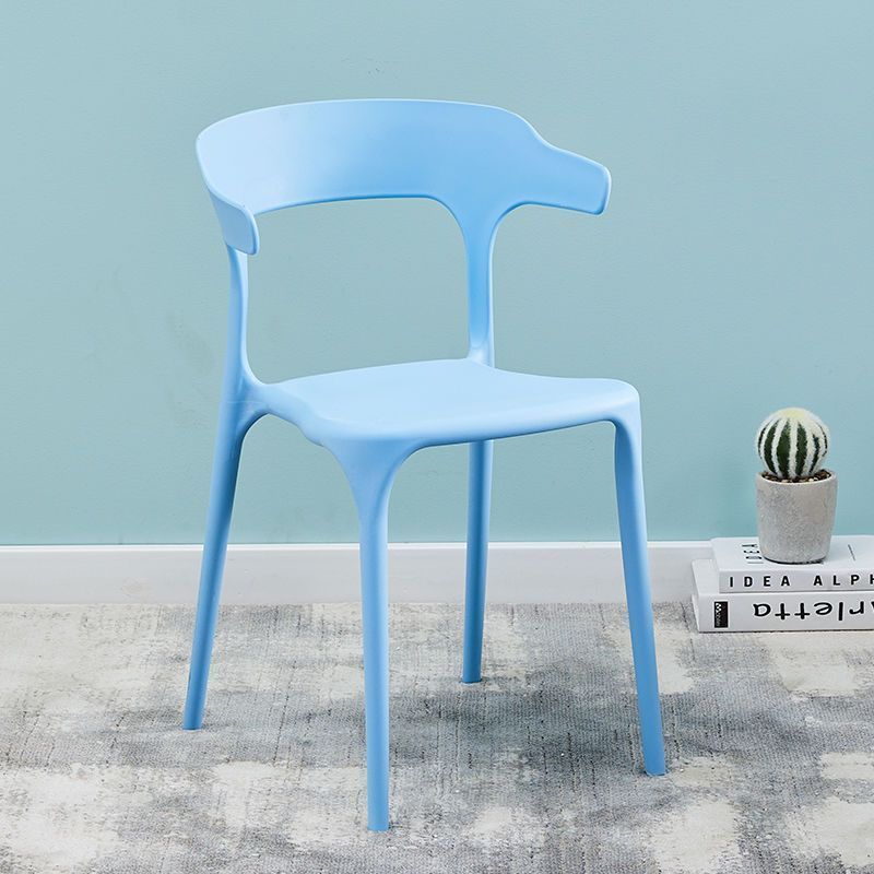 Plastic horn chair dining table backrest stool backrest chair for homescandinavian dining chair adult thickenedthickened durable