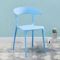 Plastic horn chair dining table backrest stool backrest chair for homescandinavian dining chair adult thickenedthickened durable