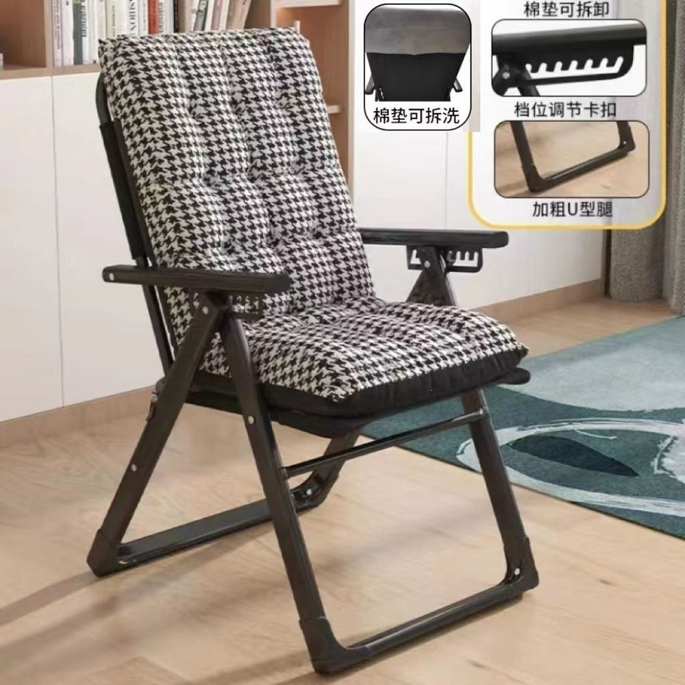Office recliner folding chair for nap time - home use, elderly nap, reclining backrest, outdoor lazy lounger, casual sleeping chair