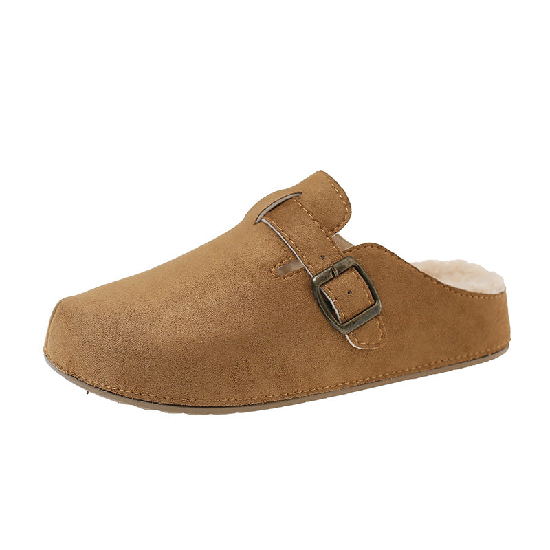 New versatile birkenstock-style women's sandals: retro casual, non-slip, closed-toe, half-wrap, flat, wear-resistant, and easy-to-wear
