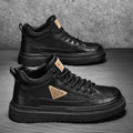 2026 spring new high-top martin boots for men - trendy, versatile, chunky sole casual leather shoes, workwear platform sneakers, streetwear shoes for men