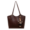 Large capacity retro bag women's high-end texture work clothing women's shoulder bag new arrivalcasualeasiest for matchpure color tote bag