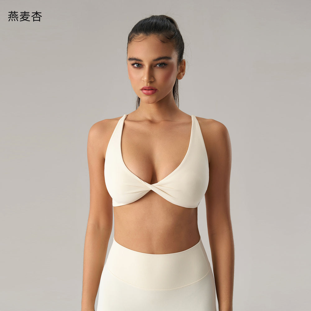Fashion cross-border nude long sleeves yoga fitness suit women's back sports intimateshigh waist hip lifting tight nine-point pants