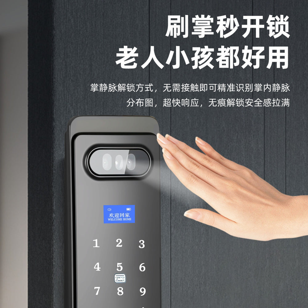 smart lock for homewaterproof fingerprint lock smart door lock palm vein face recognition visual electronic lock graffiti