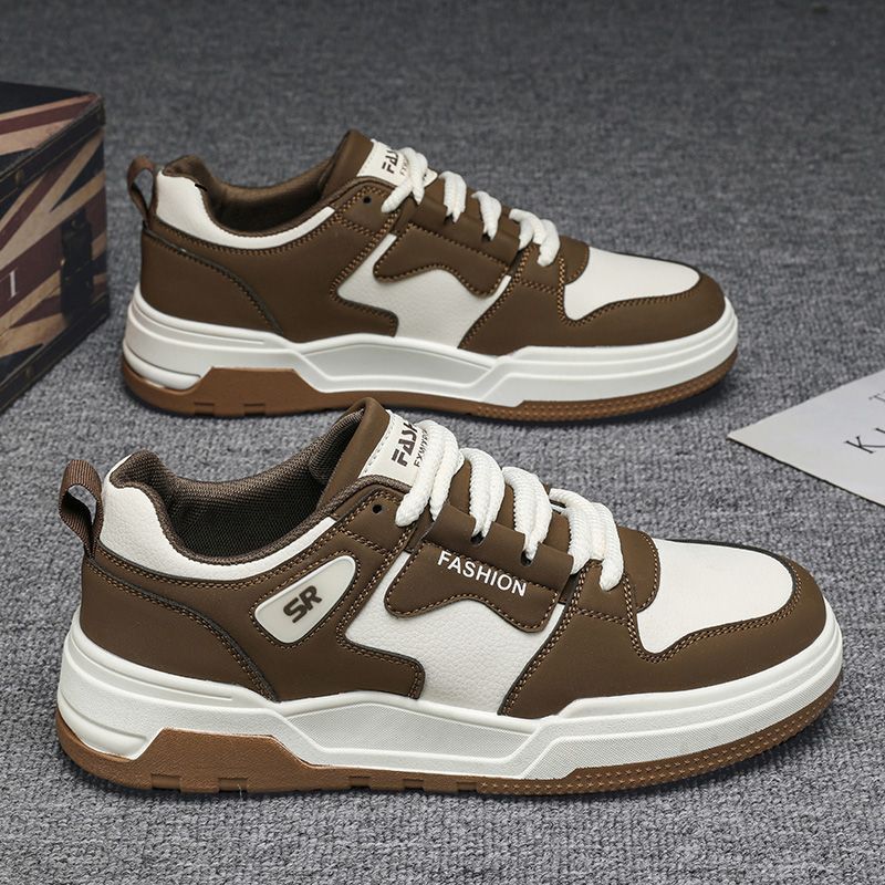 2025 new spring men's ins-style sneakers: waterproof athletic shoes, casual low-top flats, versatile and breathable