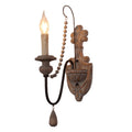 American retro wall lamp - cordless charging, solid wood, french style for living room, bedroom, bedside, hallway, stairway, candle wall sconce
