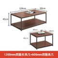 [walnut color] long + square double-layer coffee table (delivery included)