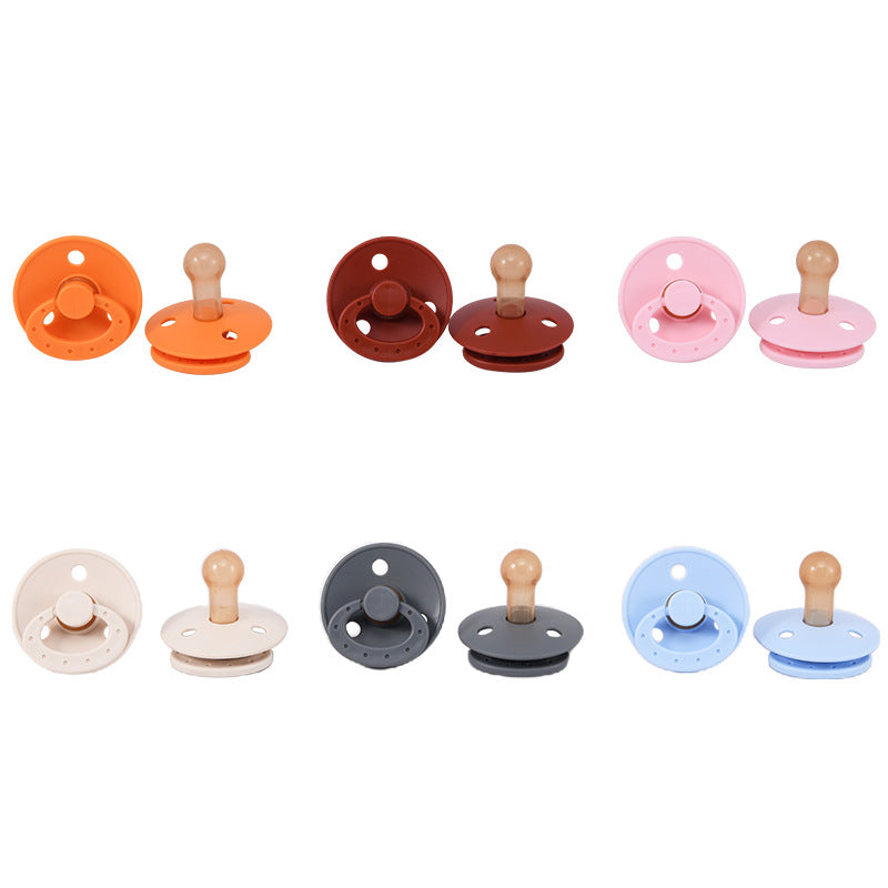 Cute colored baby soothes PP pacifier, environmentally friendly anti-chain pacifier clip, baby sleeps peacefully simulated breast milk toothpaste